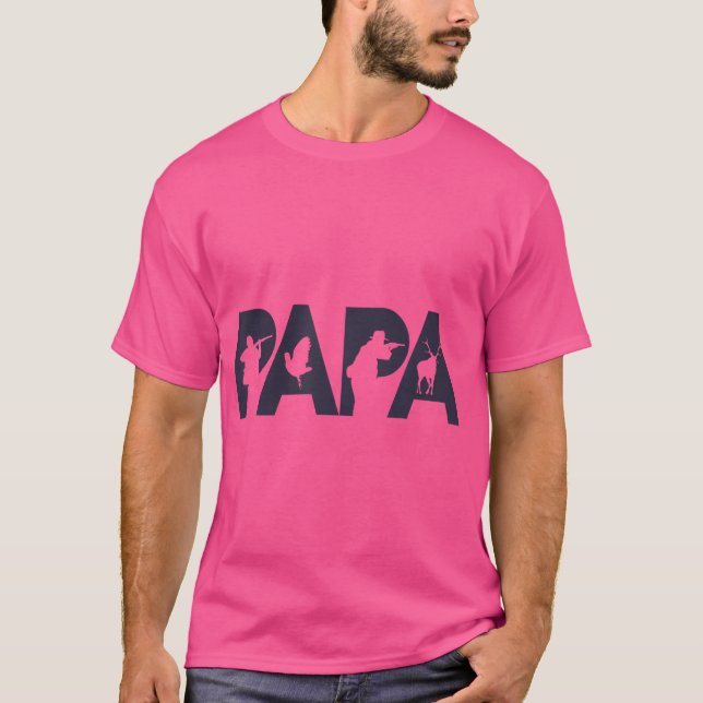 Hunter Pappa Funny Pappa som jagar Far Top T Shirt (Framsida)