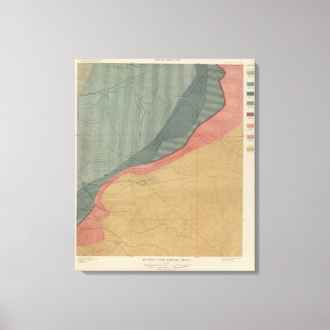 Hunter Park Speciella Lakan Atlas Karta Canvastryck (Framsida)