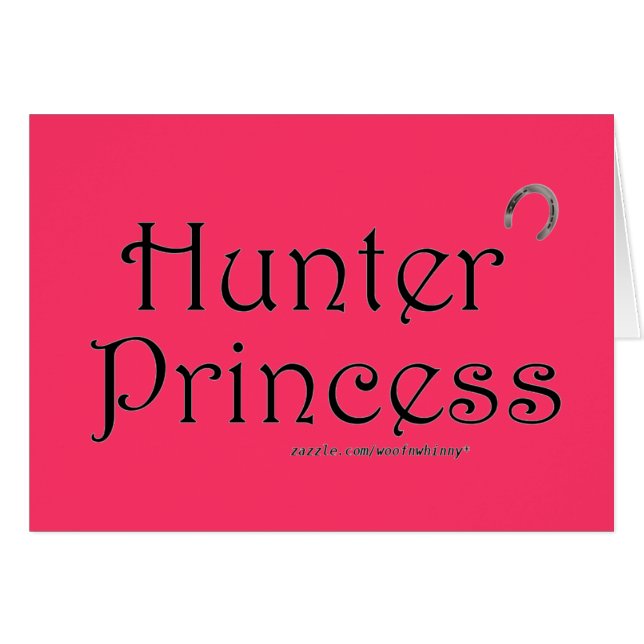 Hunter Princess Hälsningskort (Framsidan Horizontal)