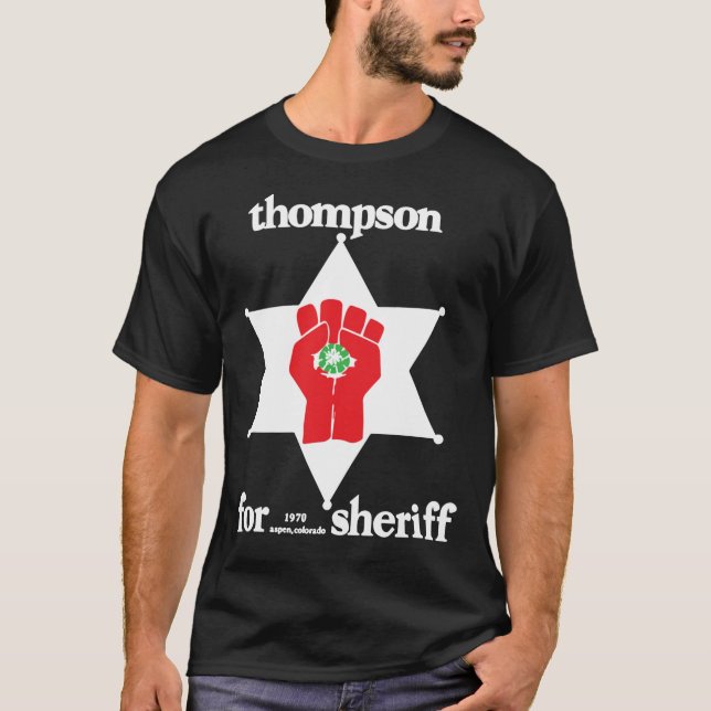 Hunter S Thompson For sheriff Essential T-Shirt (Framsida)