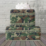 Hunter Skogen Camo Add Text & Namn Birthday Presentpapper<br><div class="desc">Hunter Skogen Camo Add Text & Namn Birthday Wrapping Papper</div>