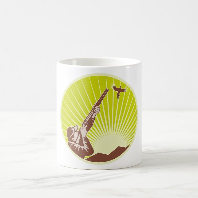 Hunter som skjuter en gåskaffe Mugg (Skapare uppladdad)