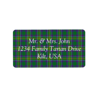 Hunter Tartan Label Adressetikett