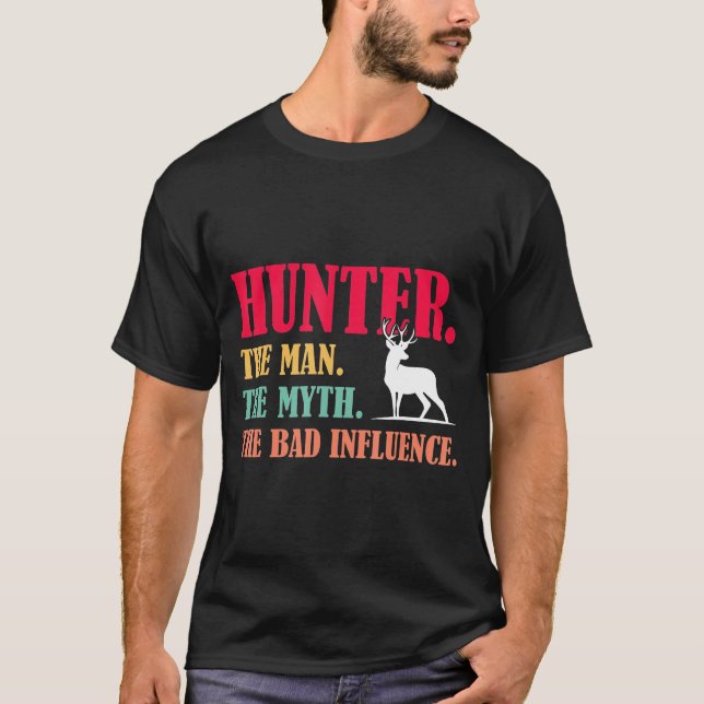 Hunter the Bad Influence Hunter Coola T Shirt (Framsida)
