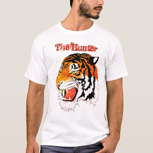 Hunter Tiger-konstruktionen Manar Basic-skjortan T Shirt (Framsida)