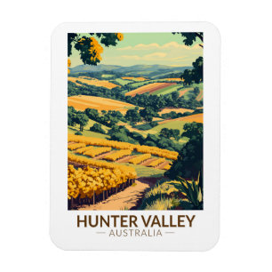 Hunter Valley Australien Illustration Resa Konst Magnet