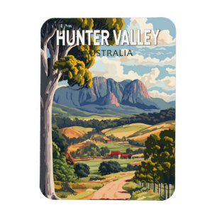 Hunter Valley Australien Resa Konst Vintage Magnet