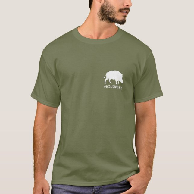 Hunter Vild Boar Keiler Wildsau Hunting Hunter T Shirt (Framsida)