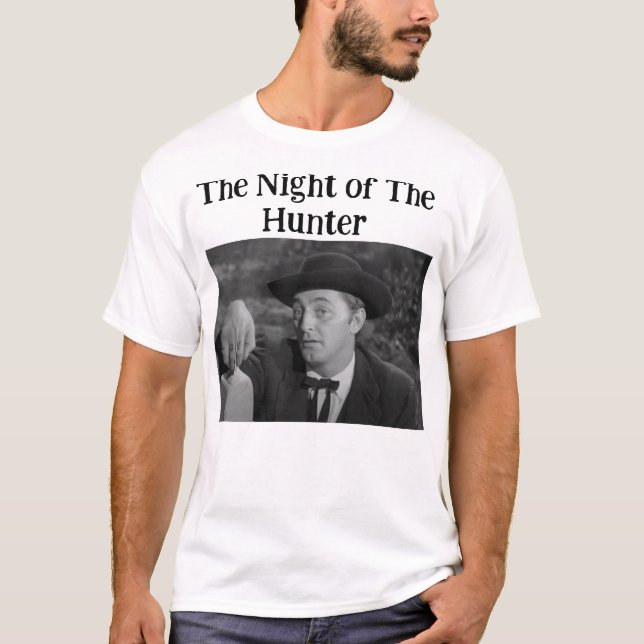 Hunternatten med Robert Mitchum T Shirt (Framsida)