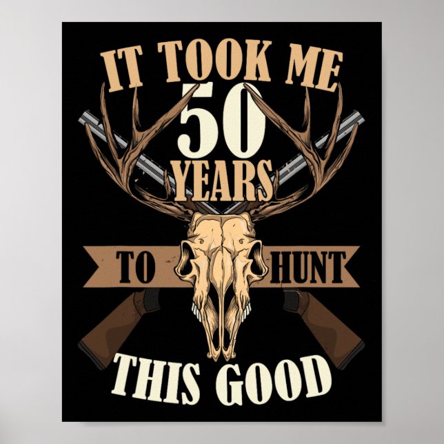 Hunters 50:e födelsedagsåret Gamla Hjort Hunting S Poster (Framsidan)