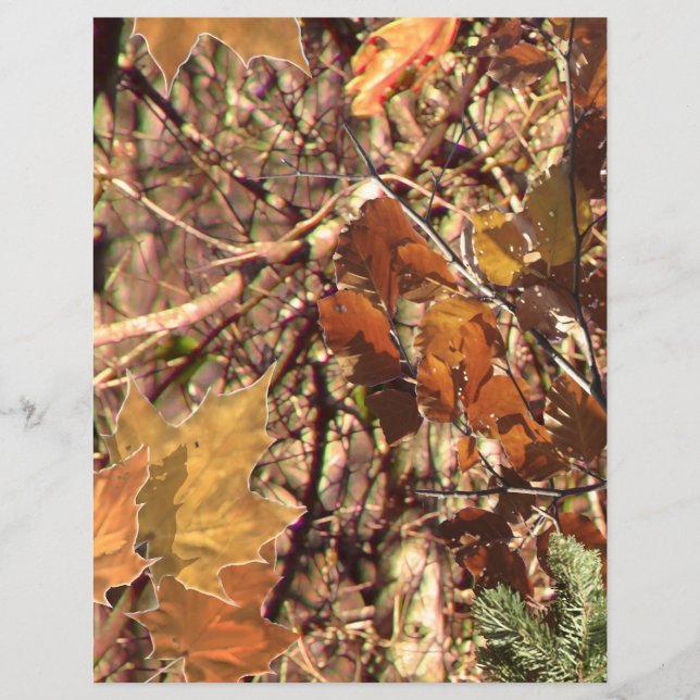 Hunters Camo Camouflage Painting Anpassa det här! Reklamblad (Baksidan)