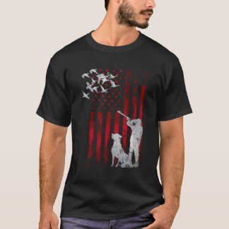 Hunters Distress Patriotic American USA flagga Duc T Shirt