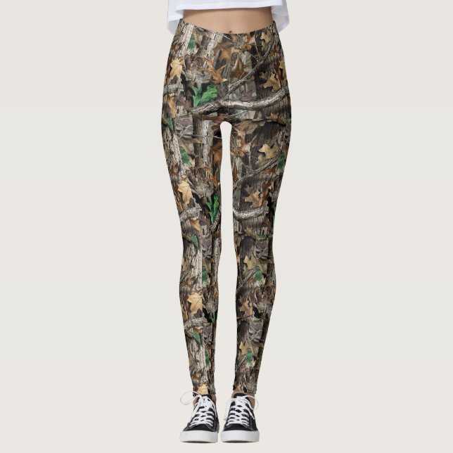 Hunters Forest Träd Camo #1 Leggings (Framsida)