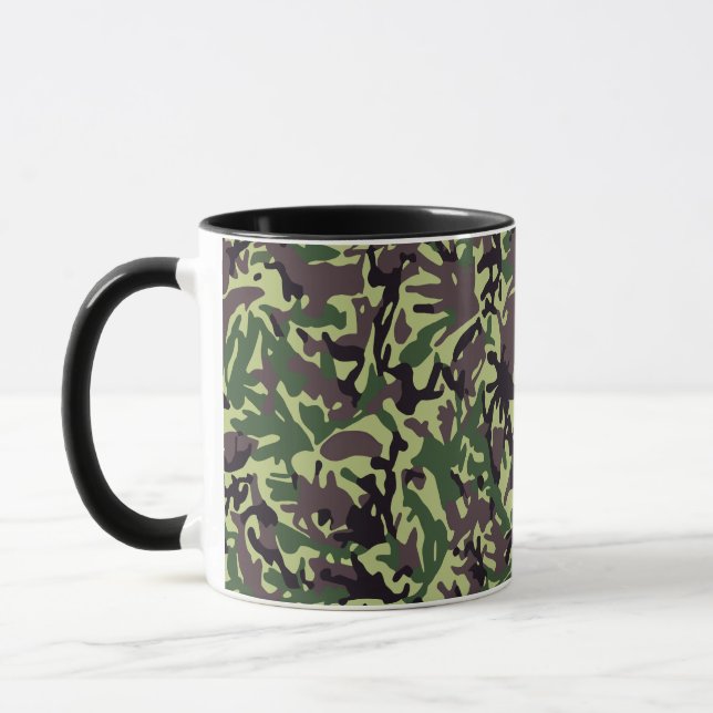 Hunters Grönt Camo Mönster Mugg (Vänster)