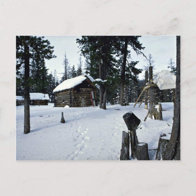 Hunters härbärge, Siberia Winter Vykort (Framsida)