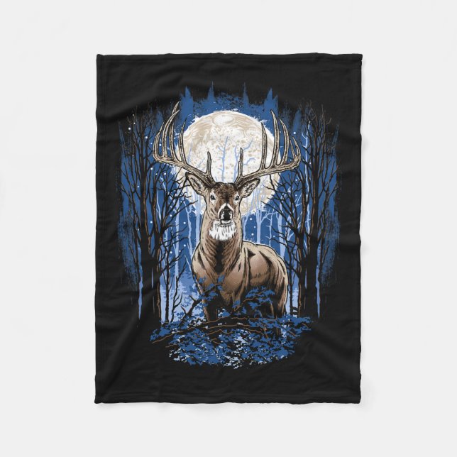 Hunters Hjort Hunting Big Whitetail Buck Fleecefilt (Framsidan)