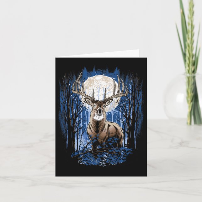 Hunters Hjort Hunting Big Whitetail Buck Kort (Framsida)