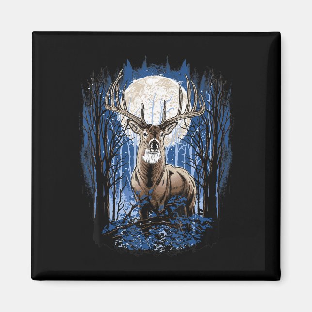 Hunters Hjort Hunting Big Whitetail Buck Magnet (Framsidan)