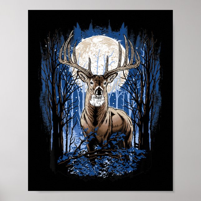 Hunters Hjort Hunting Big Whitetail Buck Poster (Framsidan)