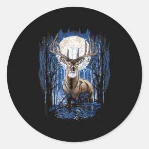 Hunters Hjort Hunting Big Whitetail Buck Runt Klistermärke