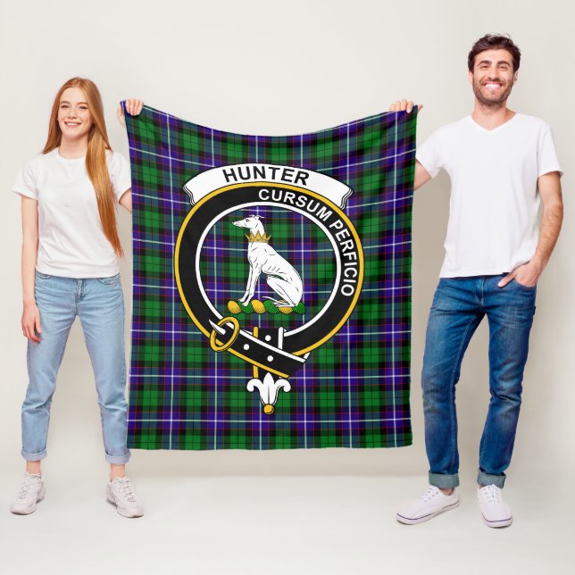 Hunters klan Tartan rutmönster Fleecefilt (På plats)