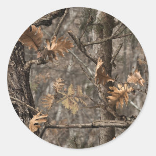 Hunters kuvertförsegling av Camo Chic Bröllop Runt Klistermärke
