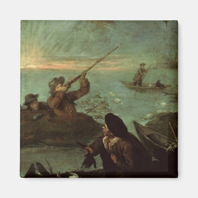 Hunters Shooting at Ankor (oil on canvas) Magnet (Framsidan)