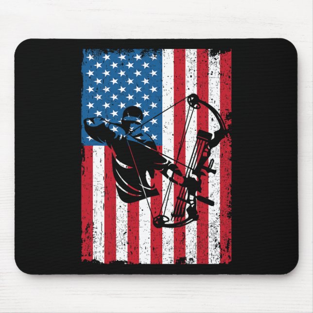 Hunting Archer American Flagga Bowhunting Bowhunte Musmatta (Framsidan)
