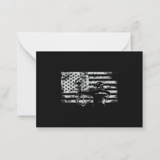 Hunting Archer American Flagga Bowhunting Hunt Anteckningskort