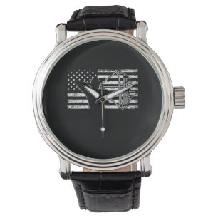 Hunting Archer American Flagga Bowhunting Huter Armbandsur