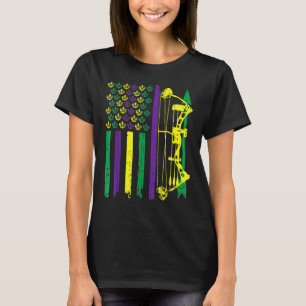 Hunting Archer American Flagga Bowhunting Mardi Gr T Shirt
