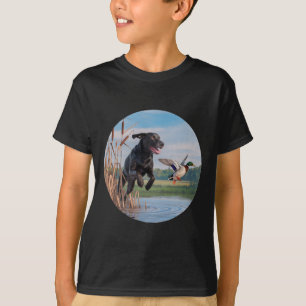 Hunting Black Labrador Lab Hund Hunting Ankor. Fåg T Shirt