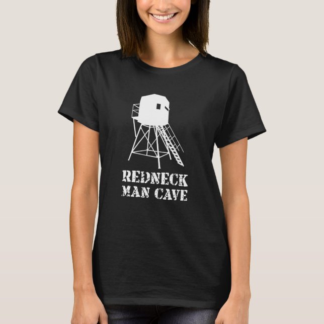 Hunting Blind Man Cave Funny Deer Hunter and Hunti T Shirt (Framsida)