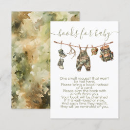 Hunting Camo Baby Shower bokar för baby Inbjudningar