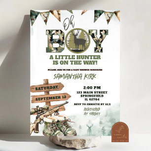 Hunting Camo Boy Baby Shower Inbjudningar