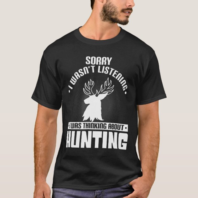 Hunting Camping Hjort Hobby Hunter Mounteneer T Shirt (Framsida)