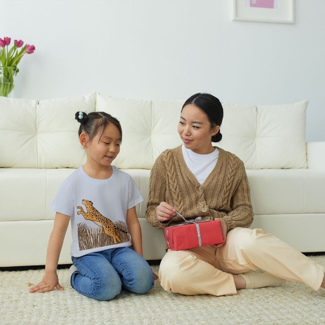 Hunting Cheetah Women Manar Tonåringar Grått T Shirt (Skapare uppladdad)