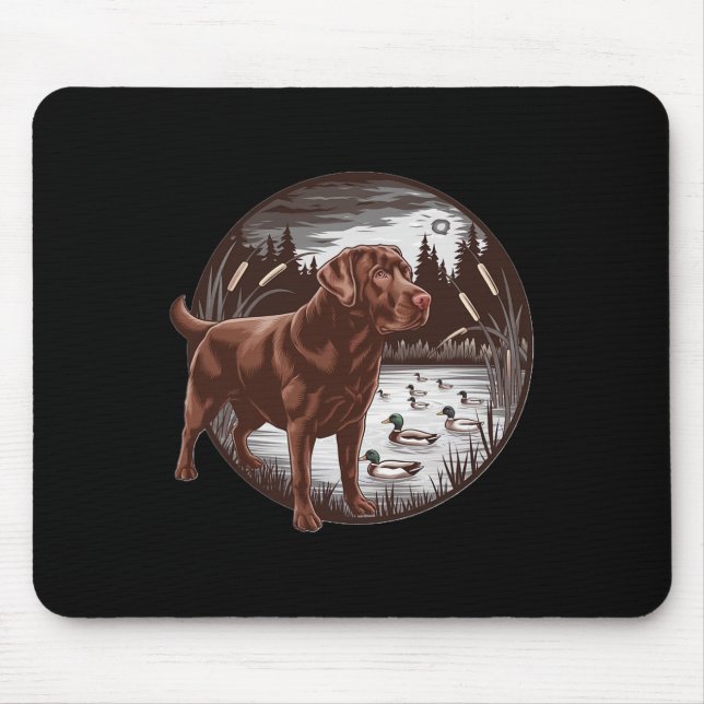 Hunting Chocolate Labrador Musmatta (Framsidan)