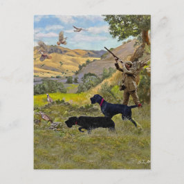 Hunting Chukar partridge Helg Vykort
