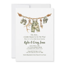 Hunting Clothesline Camo Boy Baby Shower