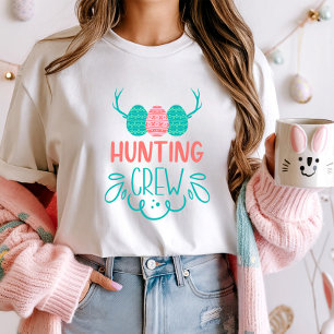 Hunting Crew Påsk Shirt; Roligt Egg Hunt Family T Shirt