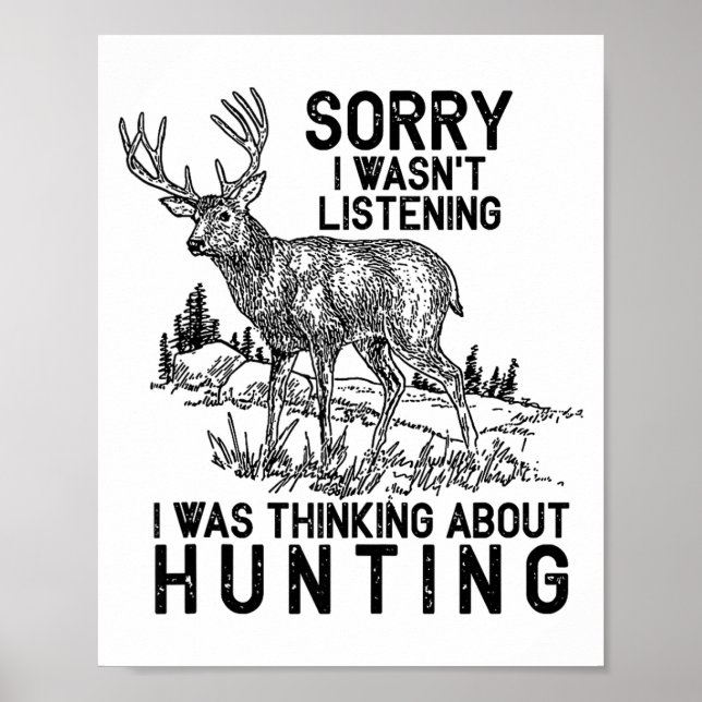 Hunting - Deer Funny Quote Hunter Gift Tank Top  Poster (Framsidan)