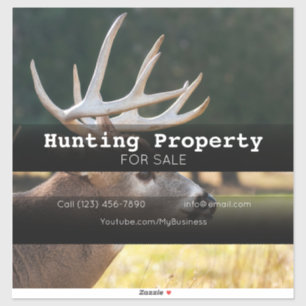 Hunting Egendom ForSale Company Fordon Adverting Klistermärken
