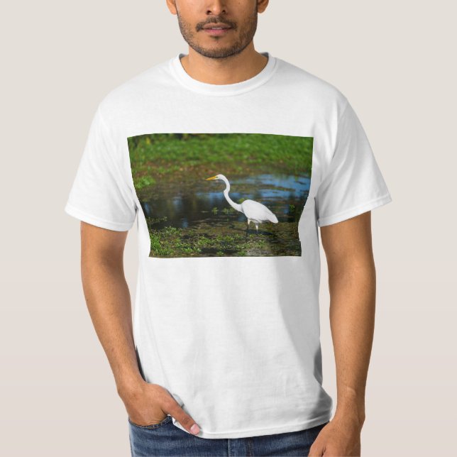 Hunting Egret T Shirt (Framsida)