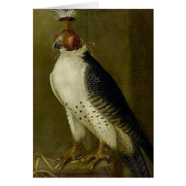 Hunting Falcon - 1700-talet Hälsningskort (Framsidan)