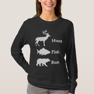 Hunting Fishing Hunt Fish Run Bear T Shirt