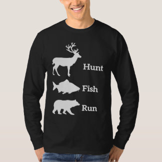 Hunting Fishing Hunt Fish Run Bear T Shirt