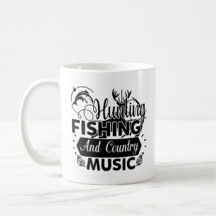 Hunting Fishing & Land Music Kaffemugg