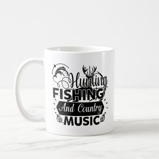 Hunting Fishing & Land Music Kaffemugg (Vänster)