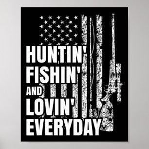 Hunting Fishing Loving Dagaily American Hjort Hunt Poster